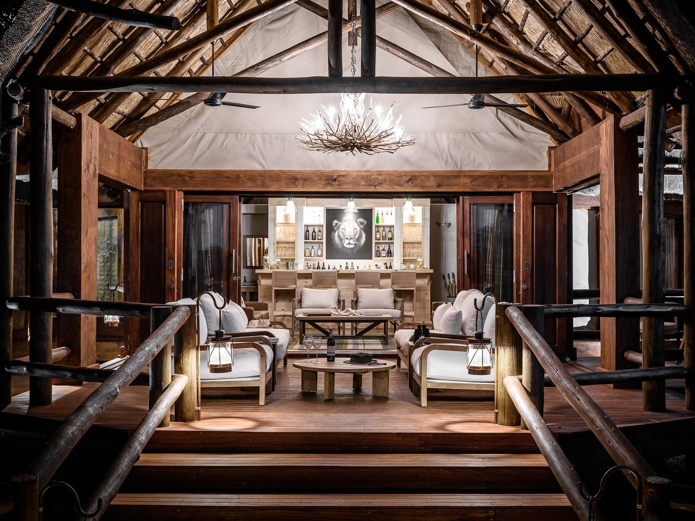 Sanctuary Chief's Camp on an island in the Okavango Delta
