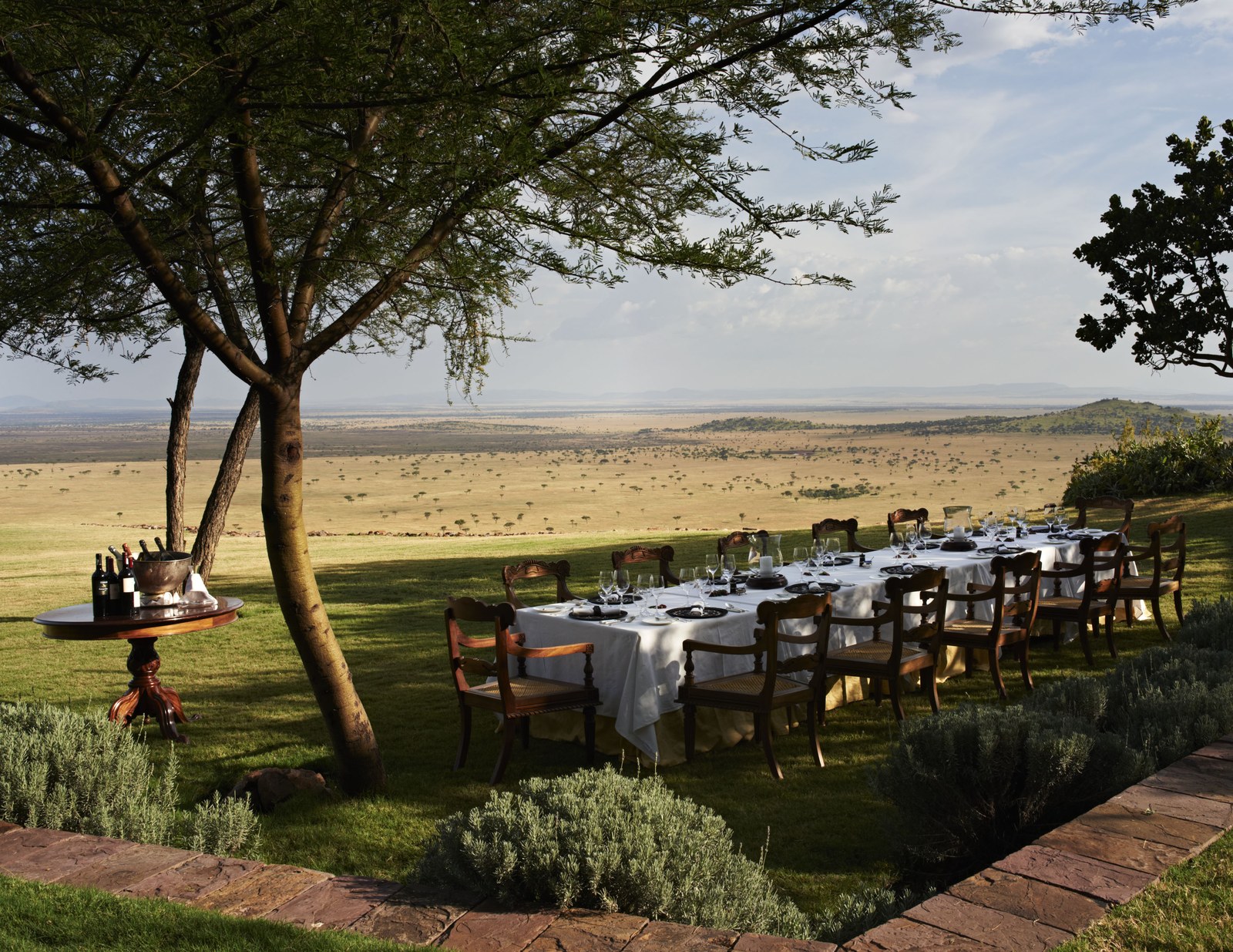 Singita Grumeti — plunge pool deck overlooking the 350,000-acre private reserve