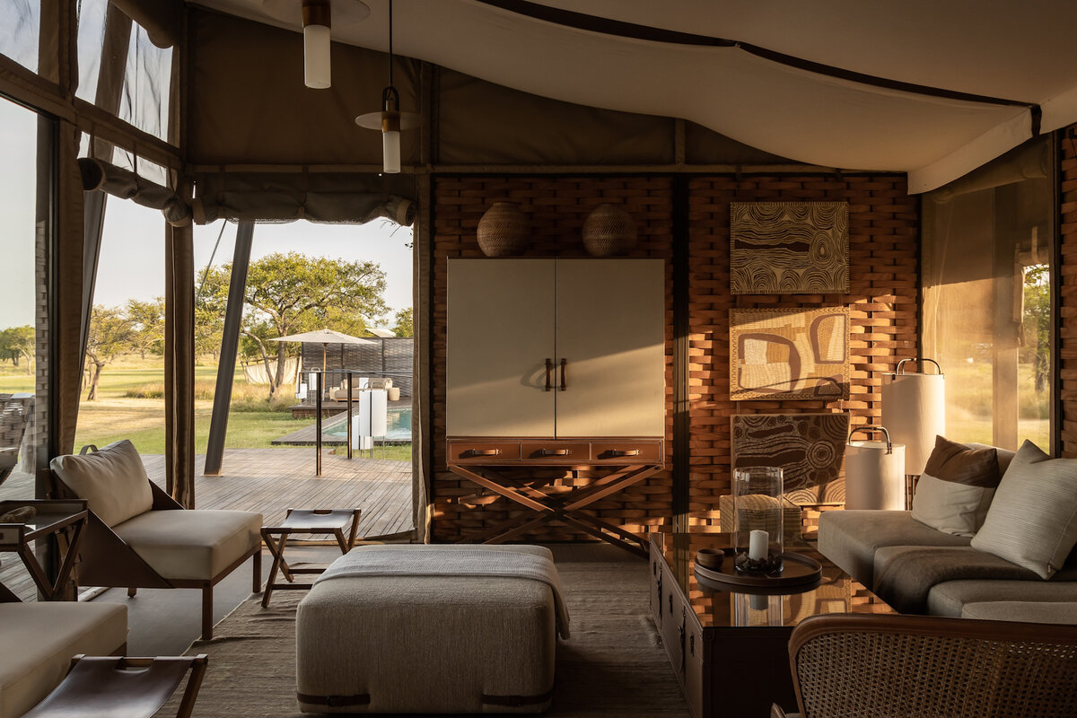 Suite at Singita Grumeti overlooking the Serengeti plains