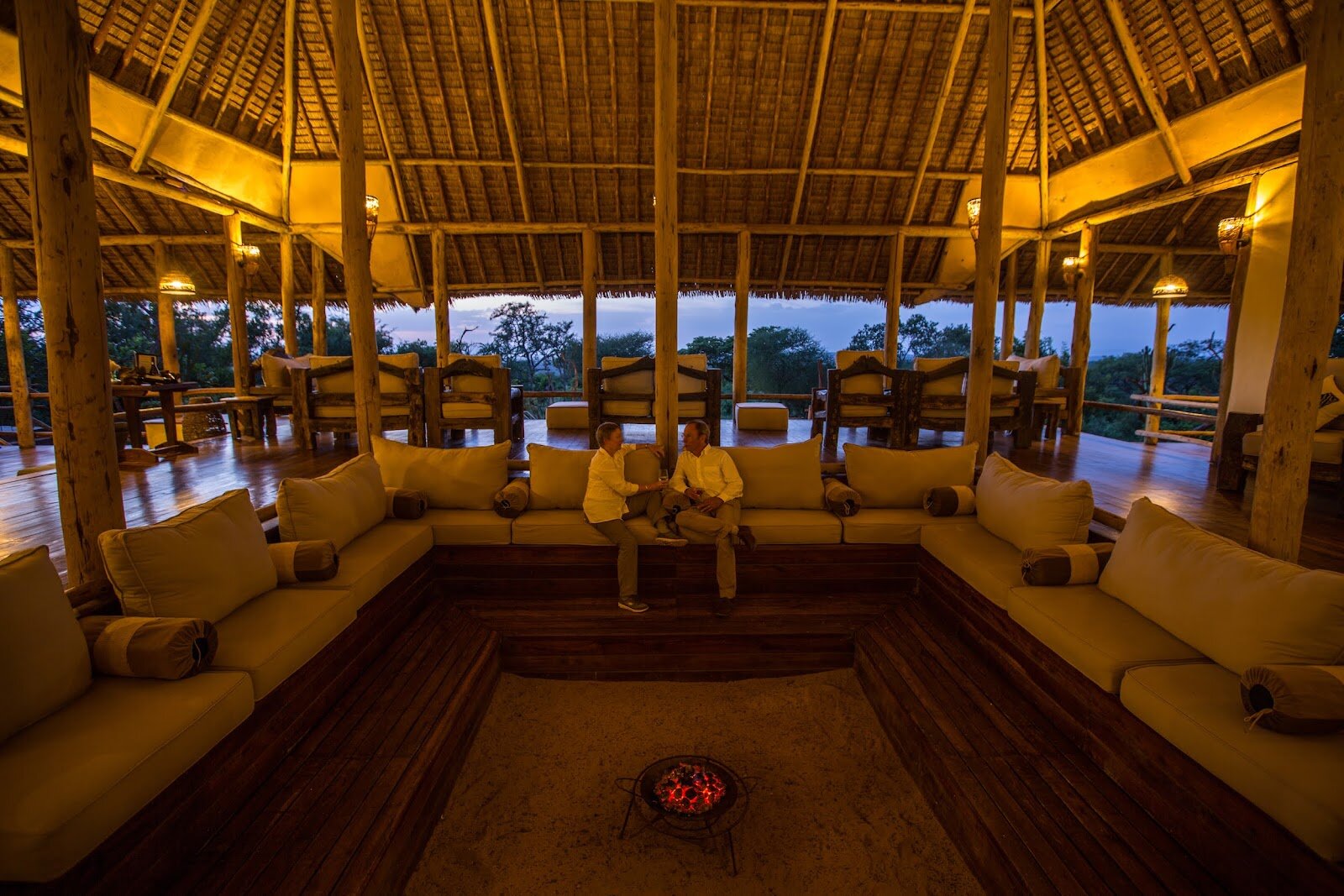 The main lounge at Tarangire Treetops in Tarangire National Park, Tanzania