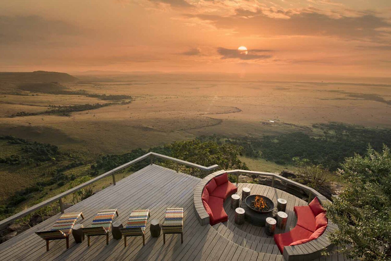 Angama Mara — guest suite and living space