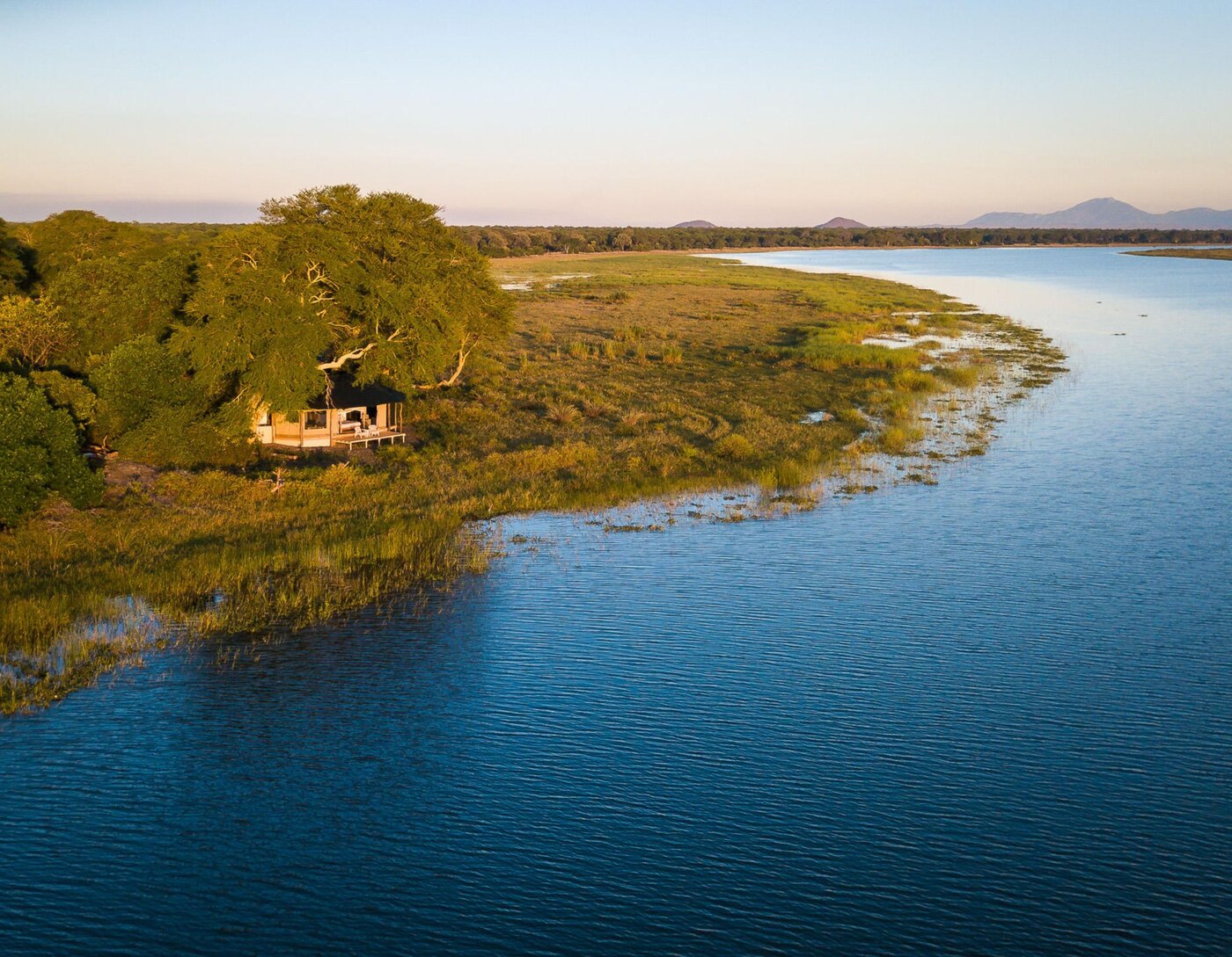 Kuthengo Camp tented suite on the Shire River, Liwonde, Malawi