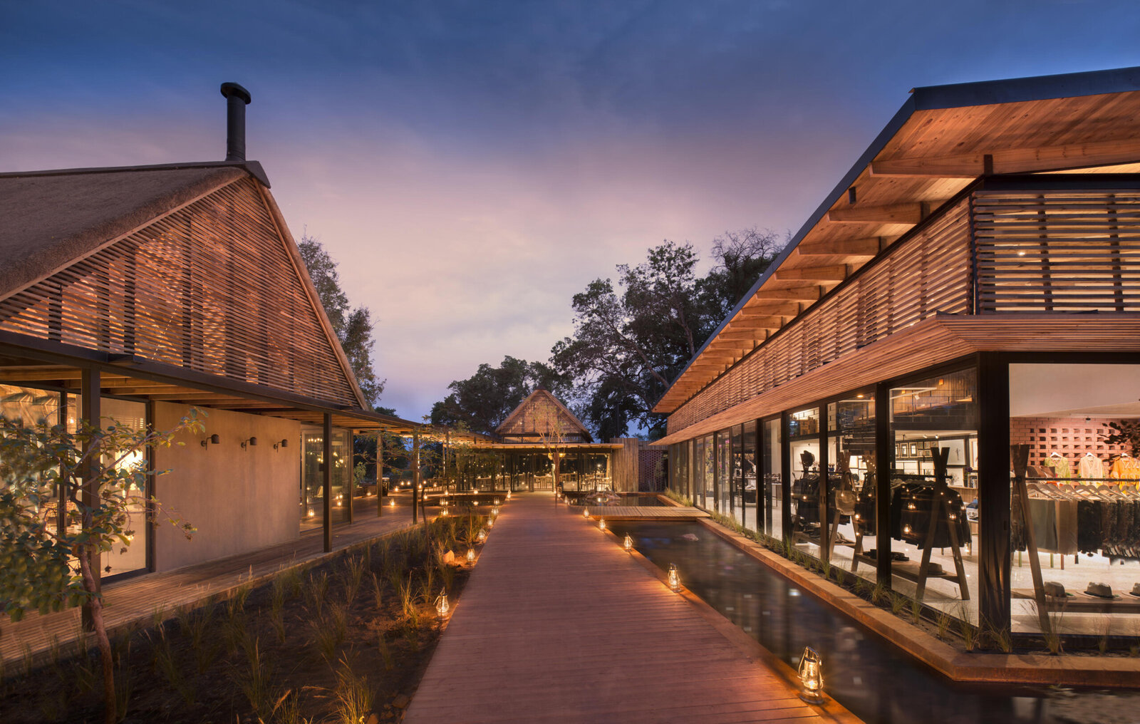 A luxury safari lodge deck overlooking the river in the greater Kruger private reserves