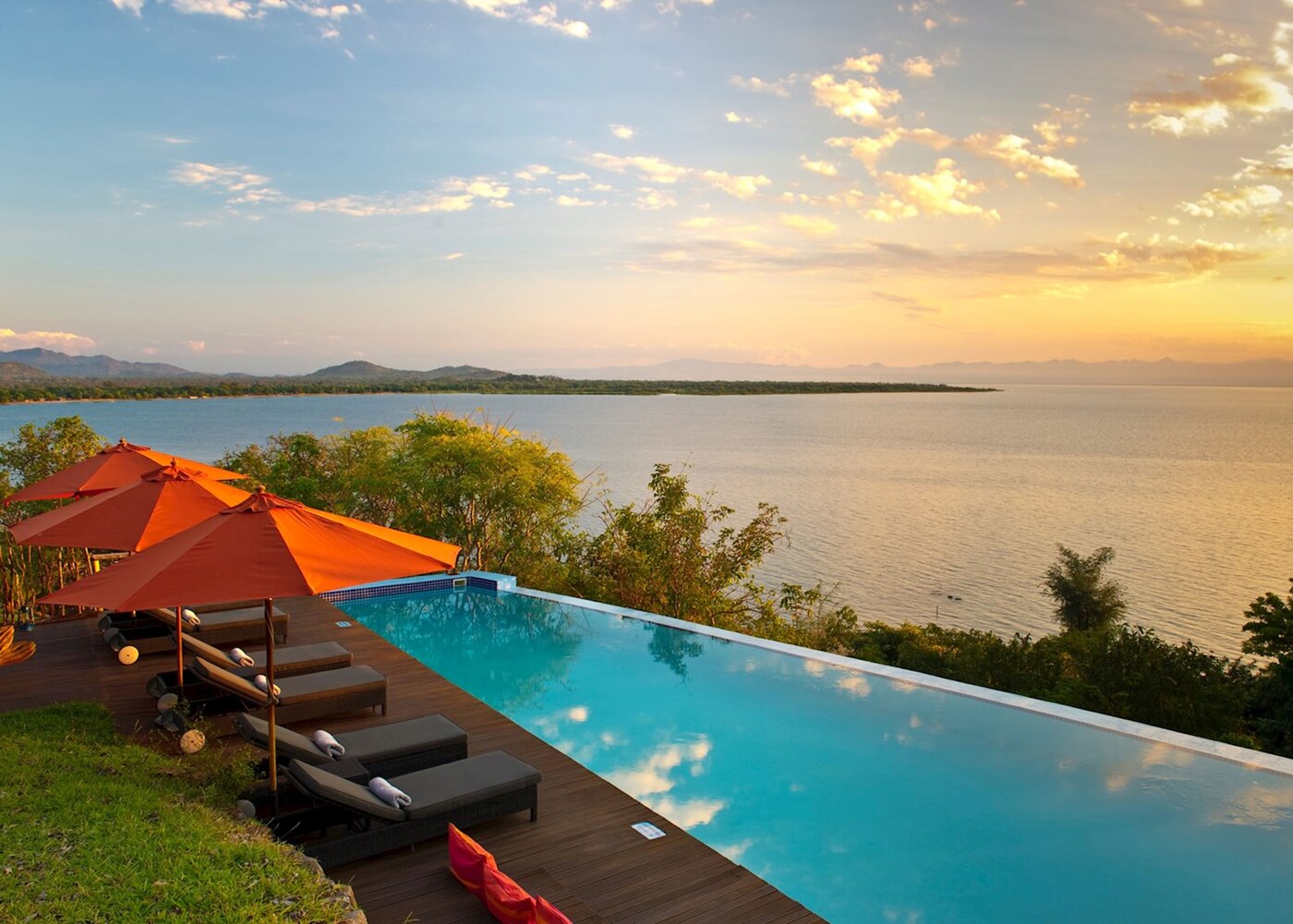 Pumulani Lodge on the southern shore of Lake Malawi, Malawi