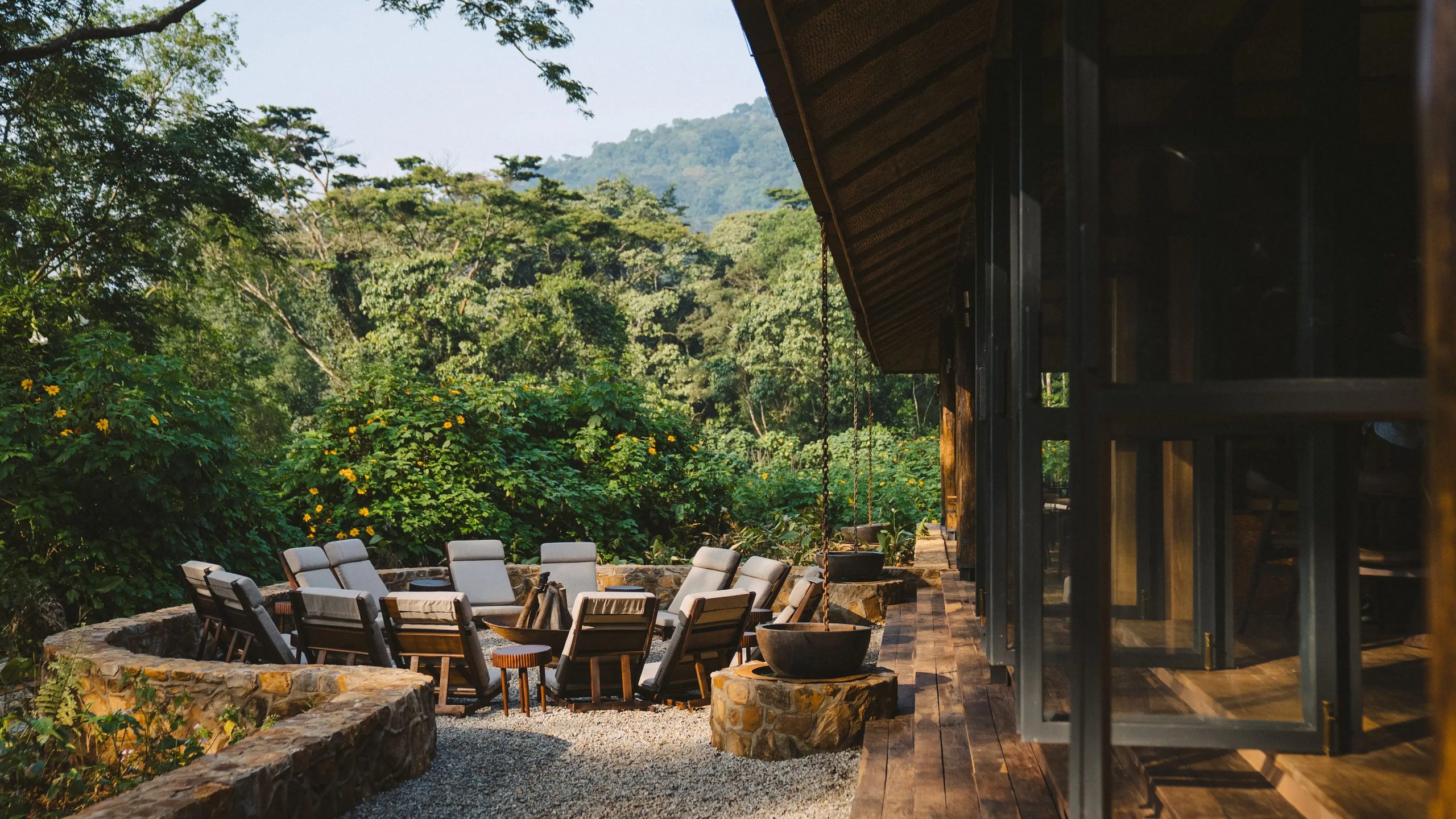 Forest lodge, Uganda